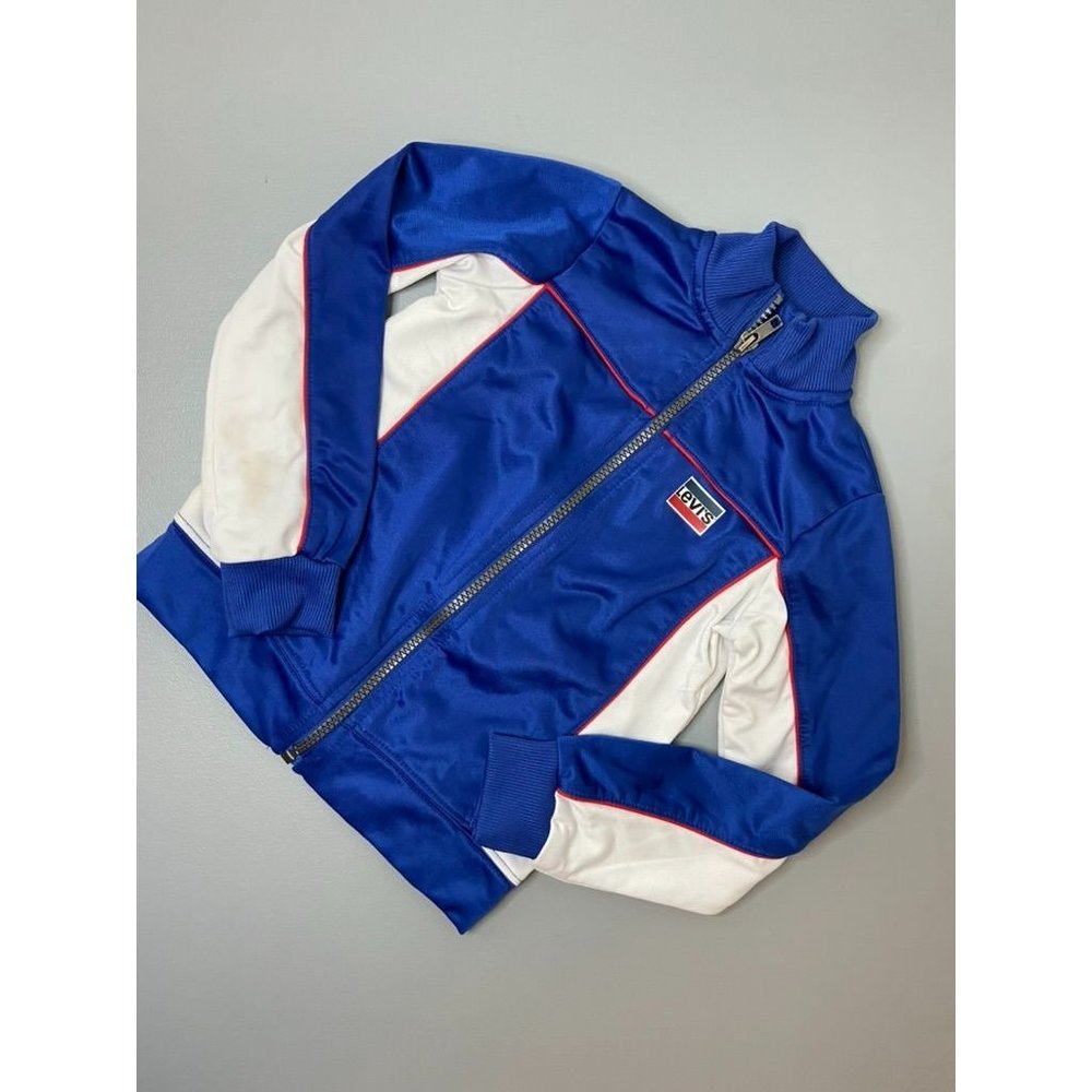 Levi's boys 4T blue long sleeve full zip lightweight mock neck jacket